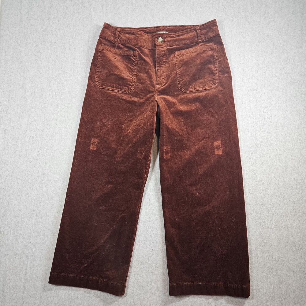 Matty M Ladies' Wide Leg Corduroy Pant Women's Size XXL Brick Color 34w x 27L